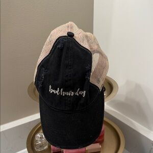 Source Unknown Black and Tan Bad Hair Day Hat